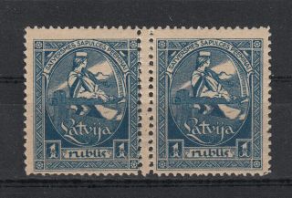 Latvia Lettland Lettonie Scott 71,  Michel 43,  Double Perforated Between,  Mnh