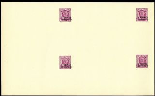 Lot 77111 Canada Ux82 Uncut Block Of 4 Postal Stationery King George V1