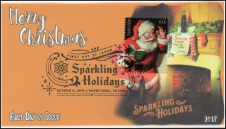 18 - 279,  2018,  Sparkling Holidays,  Pictorial,  First Day Cover,