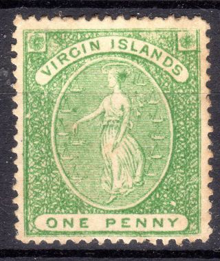 Virgin Islands Ursula 1 P15 1868 No Gum Sg12 Cat £80 [v810]