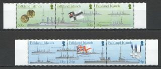 I621 2004 Falkland Islands Military Battle Ships 920 - 25 Michel 27 Euro Set Mnh