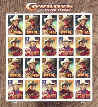 Cowboys Of The Silver Screen 4446 - 4449 Sheet Mnh (lot S 99)