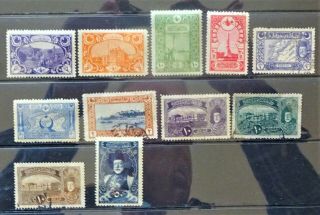 Turkey (ottoman Empire) Eleven Stamps From Set Of 1916 - 18