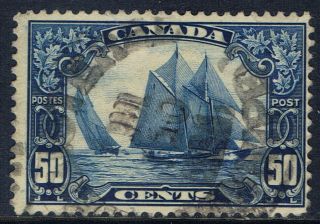 Canada 158 (4) 1929 50 Cent Dark Blue Bluenose Jul 10,  1936 Cancel