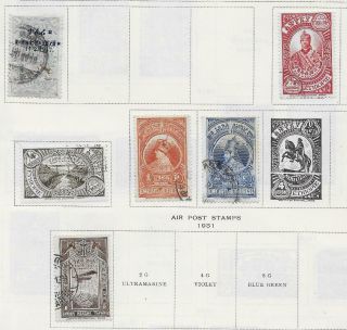 6 Ethiopia Stamps W/air Post From Quality Old Album 1930 - 1931