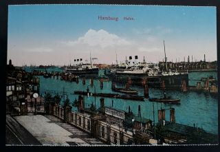 C.  1910s Germany W.  B.  Levy Postcard " Hamburg Port "