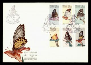 Dr Who 1985 Macau Butterfly Fdc Pictorial Cancel C126133