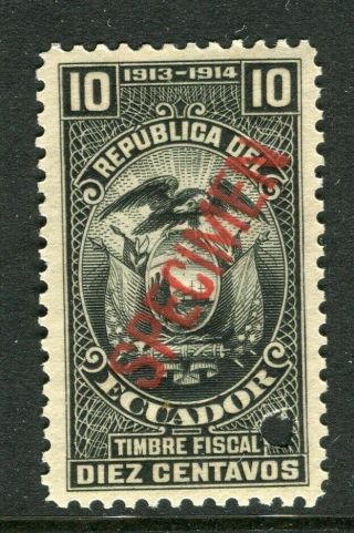 Ecuador; Early 1900s Fine Fiscal Issue Mnh Unmounted Specimen 10c.