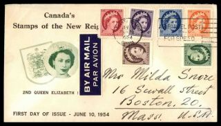 Mayfairstamps Canada Fdc 1954 Stamps Of The Reign Queen Elizabeth Ii Royalty