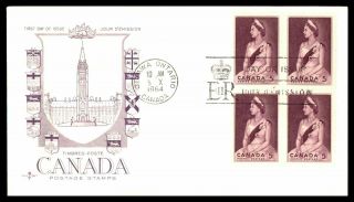 Mayfairstamps Canada Fdc 1964 Set Of 4 Queen Elizabeth Ii Royalty Rose Craft Fir