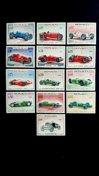 Monaco Old Mnh Racing Cars Stamps As Per Photo.  Very