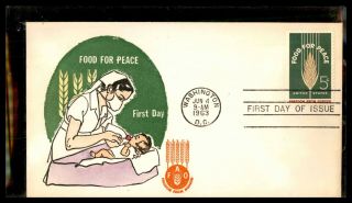 Mayfairstamps Us Fdc 1963 Freedom From Hunger Overseas Mailers First Day Cover W