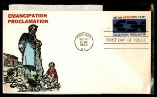 Mayfairstamps Us Fdc 1963 Emancipation Proclamation Overseas Mailers First Day C