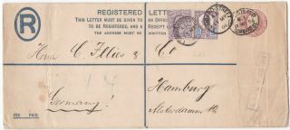 1904 Registered Env Germany 5d 6d Perfins 
