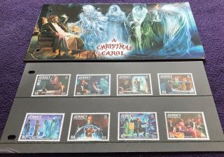 Jersey Stamp Presentation Pack - A Christmas Carol Scrooge Charles Dickens Ref61