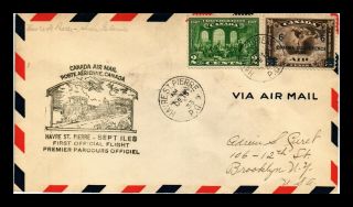 Dr Jim Stamps Havre St Pierre Sept Iles Airmail First Flight Canada Cover