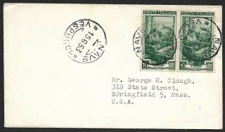 Italy 1953 Ship Mail Cover To Usa Canc Nave Vespucci