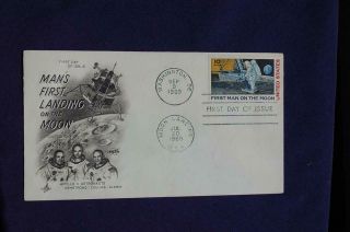 First Moon Landing 10c Airmail Stamp Fdc Artcraft Sc C76 0944 Vf Ua