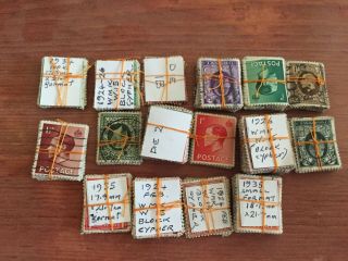 Gb Uk Early Kings Bundles Of Stamps Approx 600,  In Total