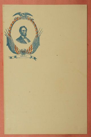 1860s Abe Lincoln Civil War Patriotic Letter