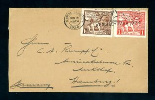 1924 Wembley Set On Cover Special Postmark To Germany (jy423)