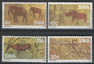 South West Africa 1976 Pre - Historic Rock Paintings Complete Mnh Set 0827