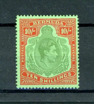 Bermuda 1938 10s Value Perf 13 Unmounted (o379)