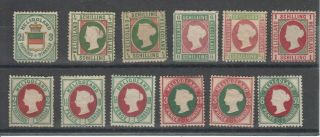 Heligoland Selection 12 Stamps (reprints?) Some Duplication Unchecked