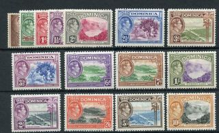 Dominica 1938 - 47 Set Sg99/109 Mm