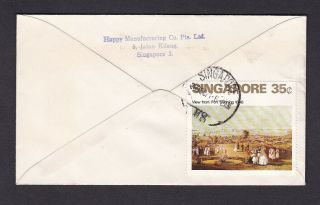 Singapore 1971 Airmail Cover To The Usa With 35 - Cent Painting Stamp