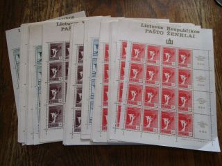 Lithuania Assortment Of Stamp Sheets All Pictured 5,  10,  20,  50