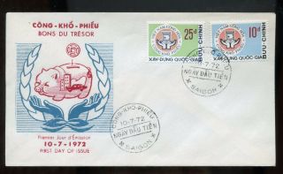 South Vietnam Fdc First Day Cover (hands Holding Safe) 1972 Saigon Unaddressed