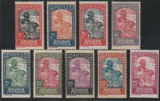 French Sudan - French Colonial - Set Of 5 Old Stamps Mnh & 4 Mh (souf 179)