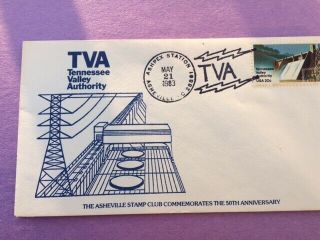 2042 Tva Tennessee Valley Authority Ashville Stamp Club 1983 50th Anniv L55