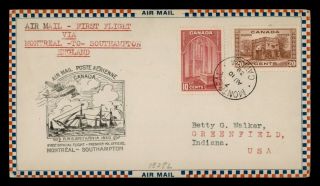 Dr Who 1939 Canada Montreal To Southampton First Flight Air Mail C133953