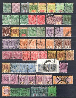 Malaya Singapore Straits Settlements Kevii Kgv1906 - 1932 Selection Of Stamps