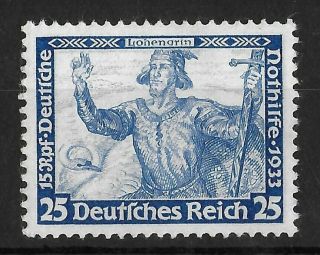 Germany Reich 1933 Nh Wagner 25,  15 Pf I Michel 506a Cv €350 Vf/xf