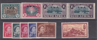 South West Africa 1939 Kgvi/qeii Sets X 3 Incl Huguenot Sg82/84 Mnh J1438