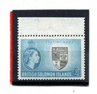Br.  Solomon Isles Qe2 1956 - 63,  £1 Black & Blue Sg 96 Nhm