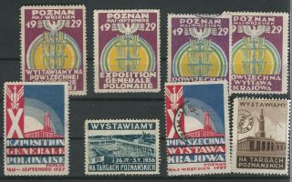 Poland Exhibition Labels For Poznan 1929 - 39