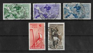 Italy 1934 Complete Set Of 5 Stamps Sass 357 - 361 Cv €950