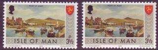Isle Of Man 3½p Stamp With Border Colour Error Sg Cat Value £100.  00 Sg18a