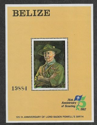 Belize 1982 75th Anniversary Boy Scouts Baden Powell Ss