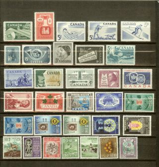 Canada,  Ceylon 47 Different Mh Issued 1956 - 59 [08 Scott $63.  40] Ak183y