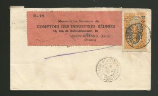 1928 Middle Congo Overprinted Franking On Cover To France
