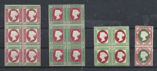 Heligoland 2 Blocks Of 6,  Block Of 4 & A Pair All Mnh To Research (m44)