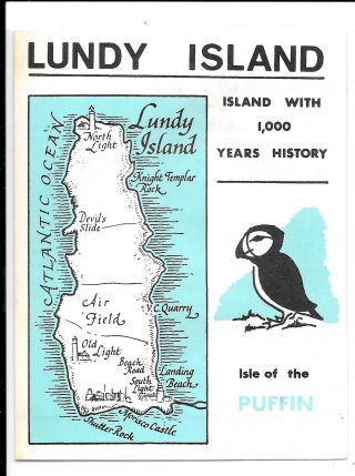Gb Lundy Island Post Office Leaflet