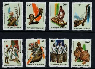 Rwanda 515 - 22 (1973 Musical Insturments Set) Vfmnh Cv $5.  00