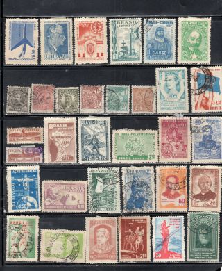 Brazil Brasil Stamps Canceled & Hinged Lot 45947