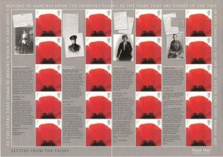 2007 Stamps Sheet - Ww1 Letters From The Front (royal Mail)